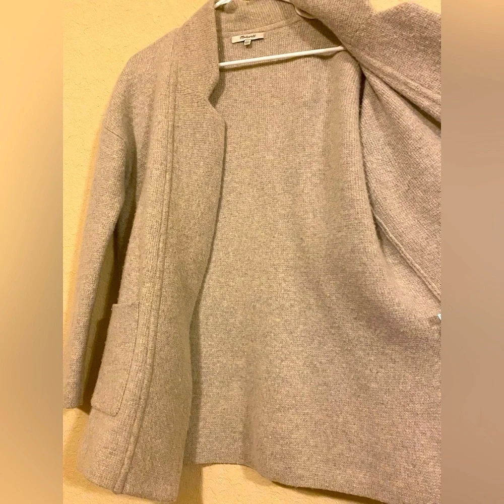 Madewell Merino Wool Blend Spencer Sweater Open Front Cardigan Oversized Sz XXS - Picture 7 of 11